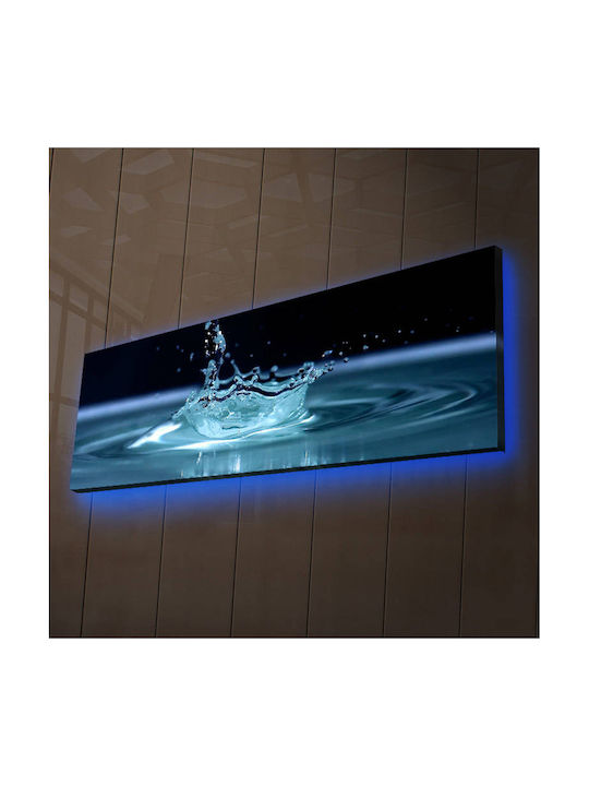 Gemälde Hölzernes mit LED-Beleuchtung 90x90cm