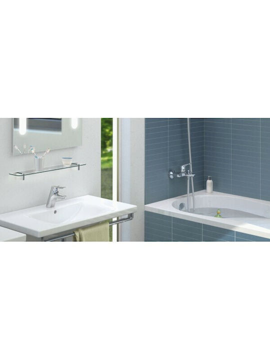 Ideal Standard Ceramix Blue Mixing Bathtub Shower Faucet Complete Set Silver