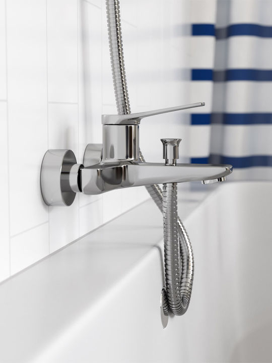 Ferro Stratos Mischung Bade- / Duscharmatur Badewanne Silber