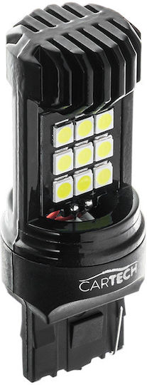 Cartech Λάμπες Αυτοκινήτου T20 / W21W / W3x16d Canbus LED 6000K Ψυχρό Λευκό 12-24V 2τμχ