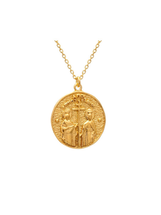 Necklace Constantine Amulet from Gold Plated Silver