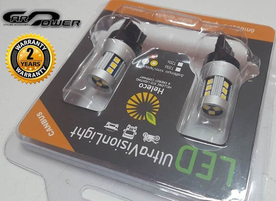 Heleco Lampen Auto W21/5W / T20 Canbus LED Rot 2Stück