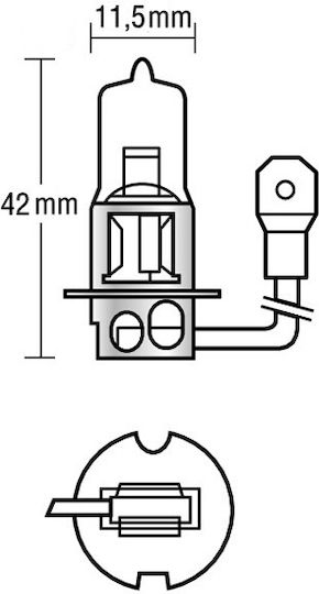 Moto Discovery Λάμπα Αυτοκινήτου H3 Xenon 4000K Λευκό 12V 1τμχ
