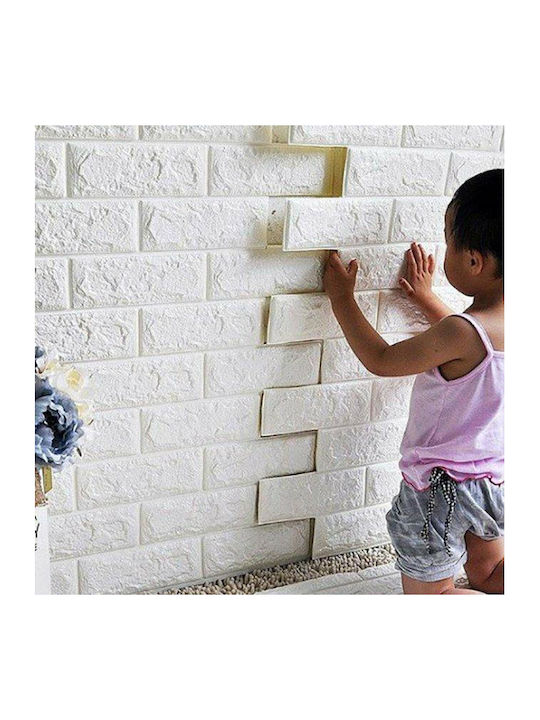 Panouri Decorative 3d Autoadeziv Alb Alb 70x77cm
