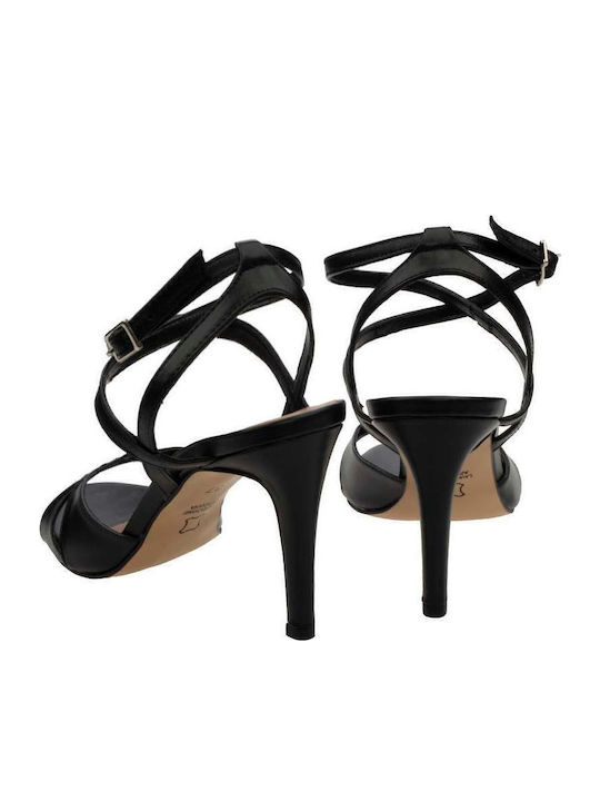Leder Sandalen Schwarz