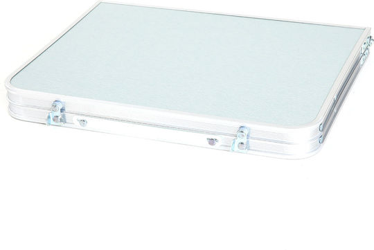 ArteLibre Elysium Table Aluminum for Camping Foldable in Case 56.5x53.5x36cm Gray