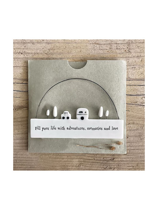 Synchronia Hanging Wall Decor Handmade White Concrete 11x0.5x4cm