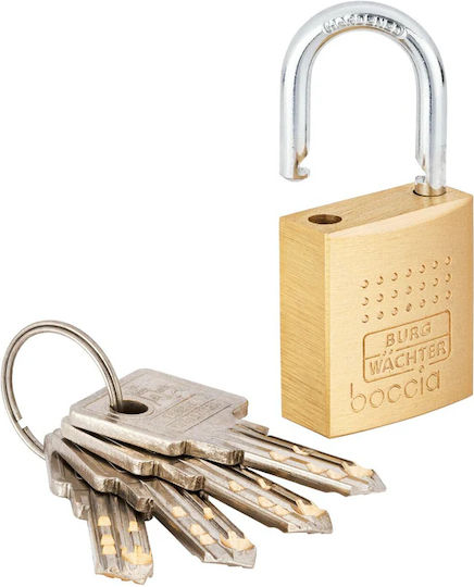 Burg Wachter Bronze Padlock Brass with Key 30mm 1pcs