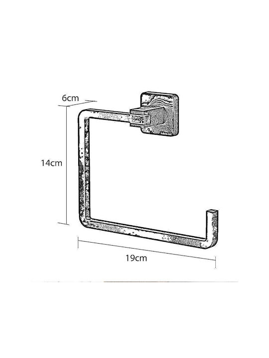 Tekno-Tel Link de Baie Simplu cu șuruburi ​19x14cm Alb