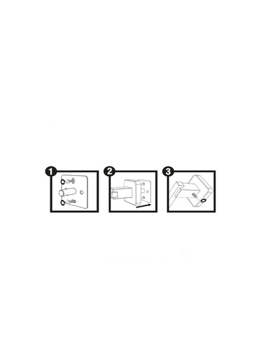 Tekno-Tel Single Wall-Mounted Bathroom Ring ​19x14cm White