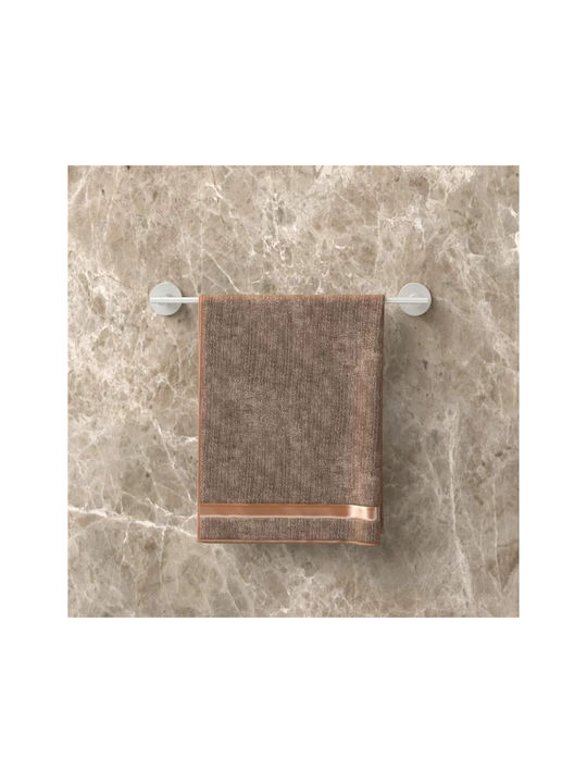 Tekno-Tel Calea ferată de Baie Simplă De Perete cu șuruburi ​47x5cm Albă