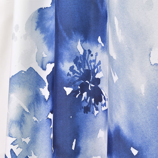 Lino Home Blume Κουρτίνα Μπάνιου 180x200cm Μπλε