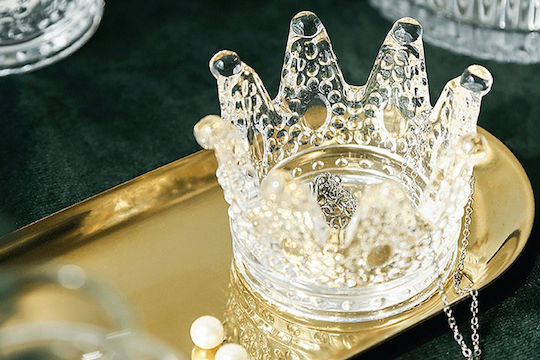 Keskor Decorativ de Spațiu Coroană din Sticlă 7x7x5cm 1buc