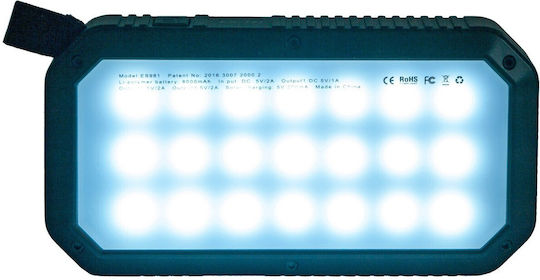 Relags Solar Power Bank 8000mAh with 3 USB-A Ports Black