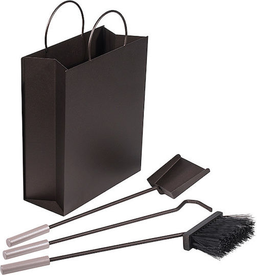 Viometal 560 Set de unelte pentru șemineu cu găleată Negru