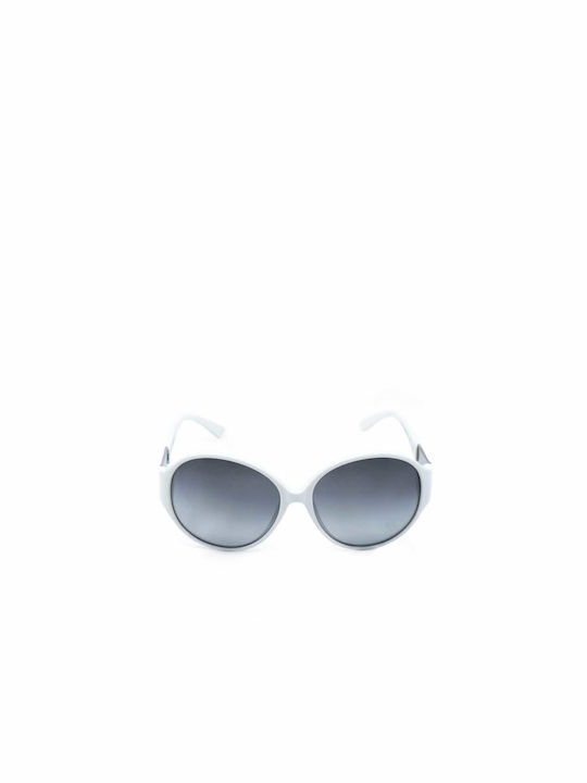 Escada Women's Sunglasses with White Plastic Frame and Black Gradient Lens 079 0847