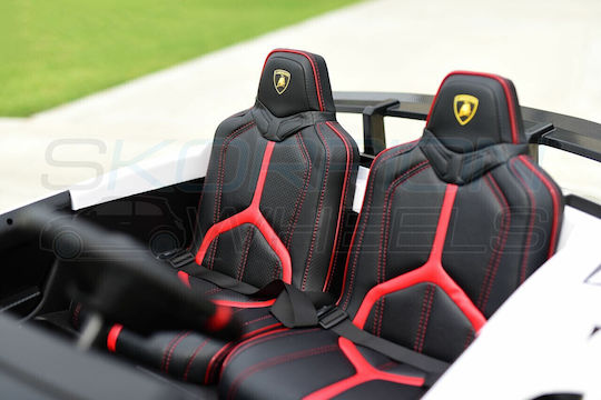 Lamborghini Aventador SV Two Seater with Remote Control Licensed 12 Volt White for 3+ Years Old