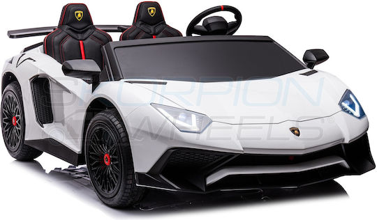 Lamborghini Aventador SV Two Seater with Remote Control Licensed 12 Volt White for 3+ Years Old