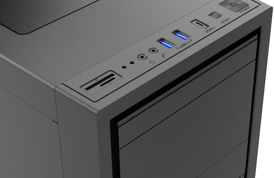 Gembird Fornax K500 Midi-Turm Computergehäuse Schwarz