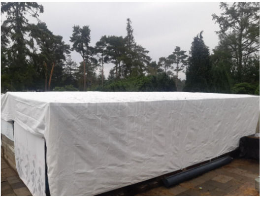 Grasher Waterproof Tarpaulin 120gr/m² 3x5m. Light Type White