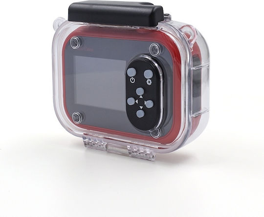 Lamtech 2in1 Action Camera Full HD (1080p) Underwater (with Case) with Screen 2" Red