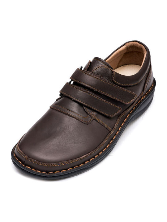 Leather Men's Casual Shoes Anatomic Brown