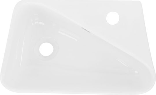 ML-Design Aufgesetztes Waschbecken Keramik 45x27x13cm Weiß