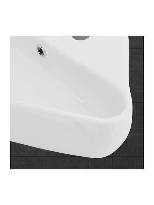 ML-Design Επικαθήμενος Νιπτήρας Κεραμικός 45x27x13cm Λευκός