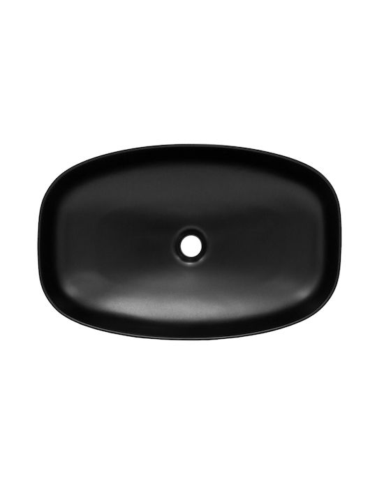 ML-Design Countertop Sink Ceramic 60.5x38.5x14cm Black