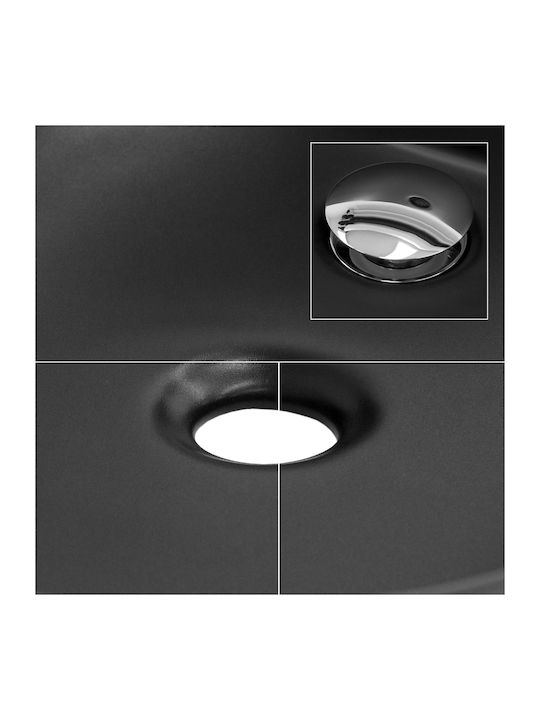 ML-Design Countertop Sink Ceramic 60.5x38.5x14cm Black