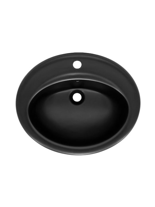 ML-Design Încorporat Chiuvetă Ceramică 57x48.5x19.5cm Negru