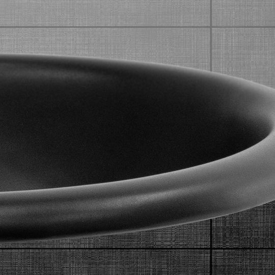 ML-Design Inset Sink Ceramic 57x48.5x19.5cm Black