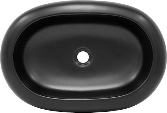 ML-Design Deasupra Blatului Chiuvetă Ceramică 65x45x11cm Negru