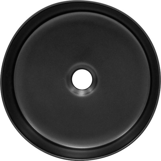 ML-Design Aufgesetztes Waschbecken Keramik 35x35x12cm Schwarz