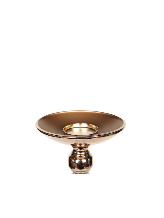 Keskor Candle Holder Metal in Gold Color 15x15x49cm 1pcs