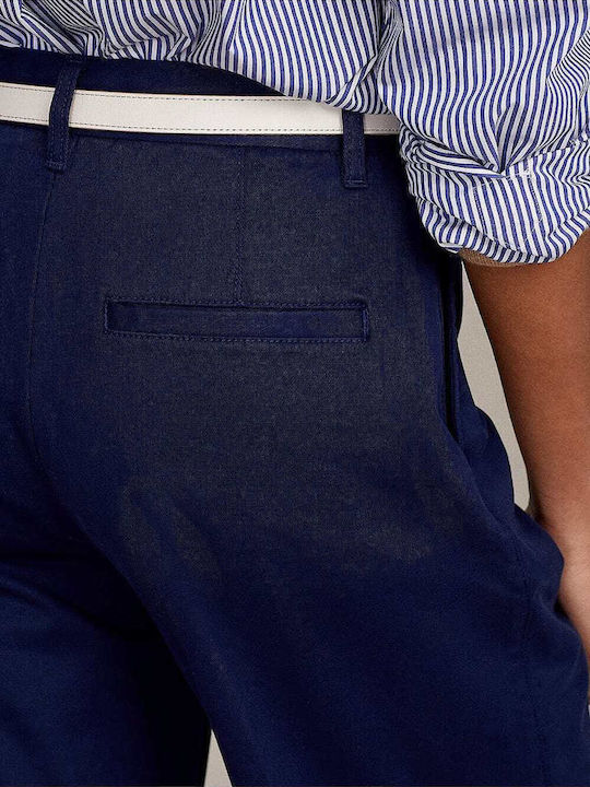Γυναικείο Capri Chino Παντελόνι Βαμβακερό Navy Μπλε