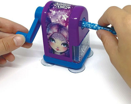 Nebulous Stars Wooden Sharpener Barrel with Crank (Μiscellaneous Colours) 1pcs