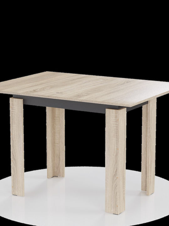 Family Table Kitchen Extendable Wooden Sonoma-canthracite 90x60x77cm