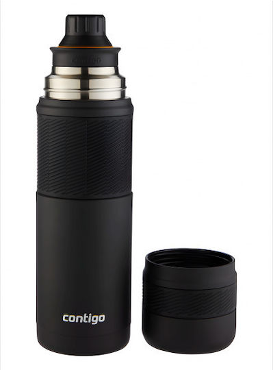 Contigo Thermal Bottle Μπουκάλι Θερμός Ανοξείδωτο BPA Free 740ml Μαύρο με Καπάκι-Κύπελλο