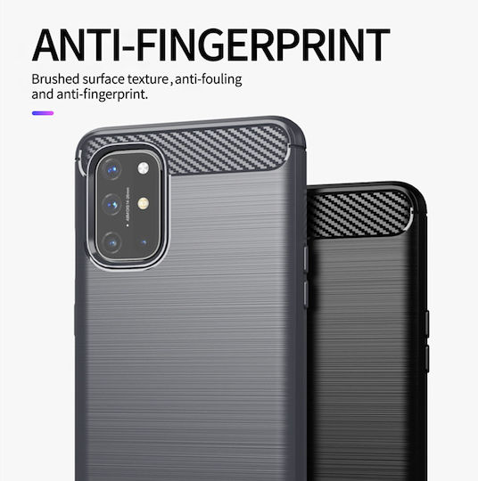 Techsuit Carbon Back Cover Σιλικόνης Μαύρο (OnePlus 9)