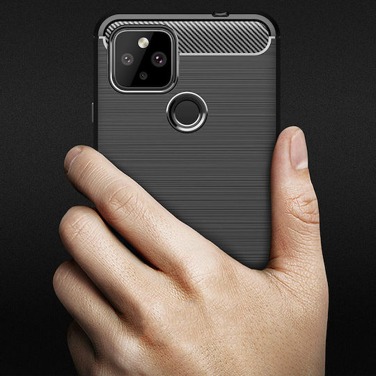 Techsuit Carbon Back Cover Σιλικόνης Μαύρο (Google Pixel 4a 5G)
