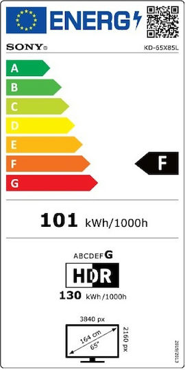 Sony Smart Τηλεόραση 65" 4K UHD LED KD-65X85L HDR (2023)