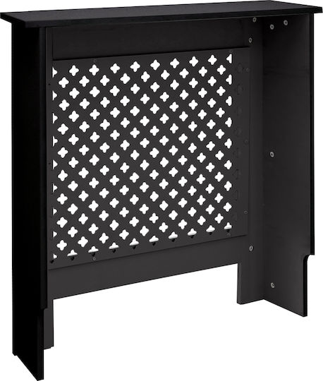 ECD Germany Diamond Pattern Κάλυμμα Καλοριφέρ από MDF Μαύρο 78x19x82cm