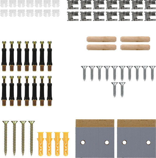 ECD Germany Diamond Pattern Heizkörperabdeckung aus MDF Grau 78x19x82cm