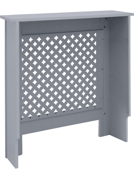 ECD Germany Diamond Pattern Heizkörperabdeckung aus MDF Grau 78x19x82cm