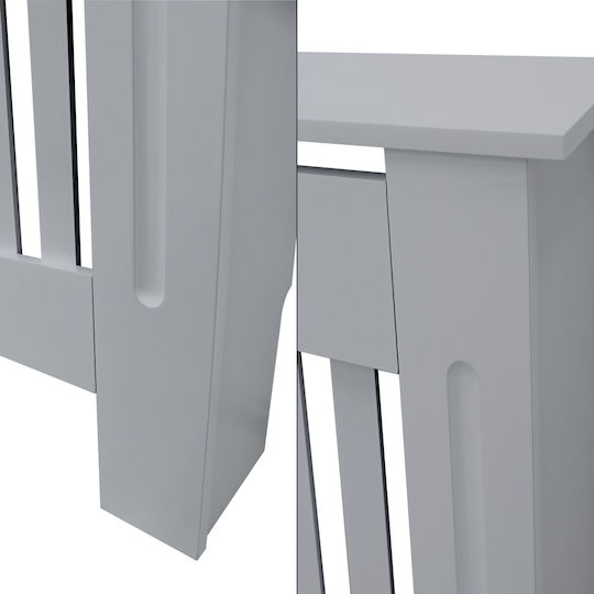 ECD Germany Country Style Калориферно Капаче от MDF Сиво 112x19x82см