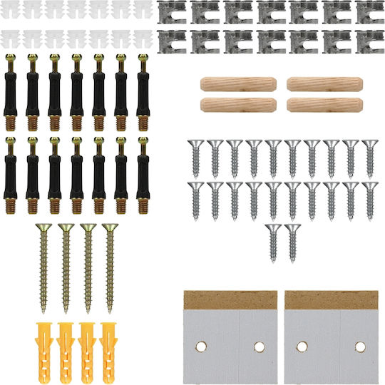 ECD Germany Калориферно Капаче Диамантен Модел Бяло 112x19x82см