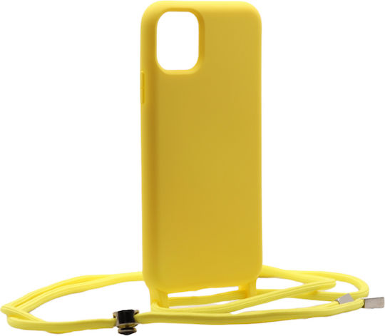 Technovo Lace Back Cover Silicone with Strap Yellow (iPhone SE 2022/2020)