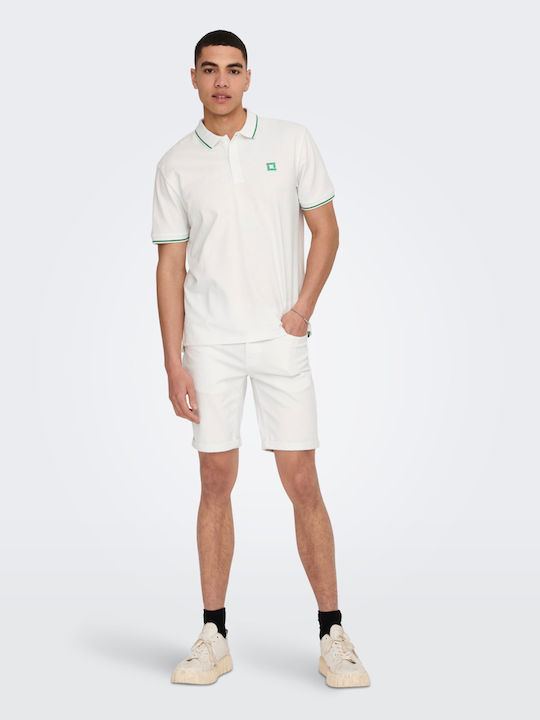 Only & Sons Herrenshorts Weiß