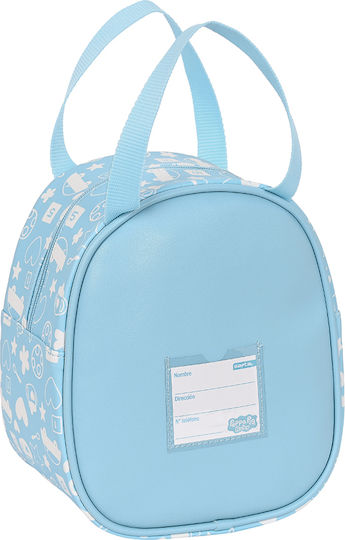 Safta Peppa Pig Baby Schulische Isothermische Hand-Lunch-Tasche 5.86Es Hellblau Peppa Schwein 19 x 14 x 22cm
